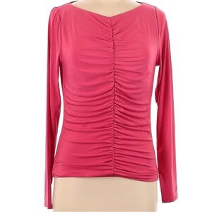 J. Crew Women’s Dusty Rose Pink Ruched Long Sleeve Jersey Knit Top Size Medium M